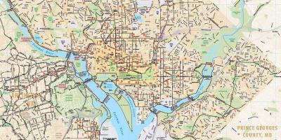 واشنطن الدراجة خريطة