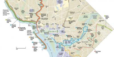 واشنطن الدراجة مسارات خريطة