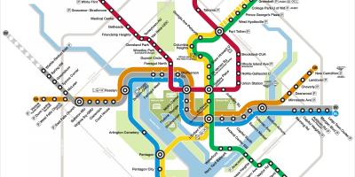 واشنطن خريطة المترو خط الفضة