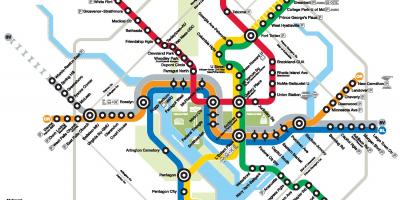 واشنطن خط مترو خريطة