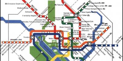 واشنطن قطار المترو خريطة