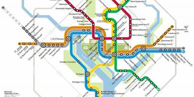 واشنطن dc نظام مترو خريطة