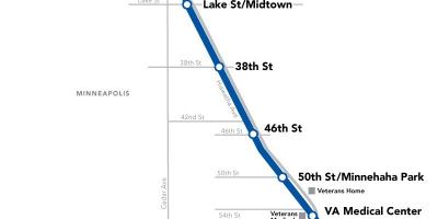 واشنطن مترو الخط الأزرق خريطة
