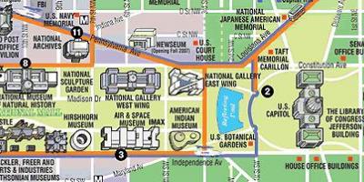 خريطة واشنطن المتاحف والمعالم الأثرية