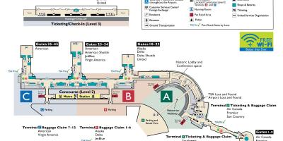 Ronald reagan national airport خريطة