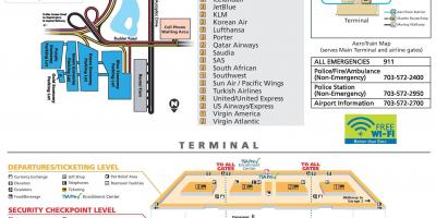 مطار واشنطن دالاس الدولي خريطة