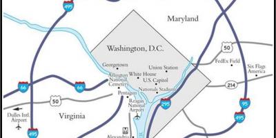 واشنطن العاصمة خريطة المنطقة