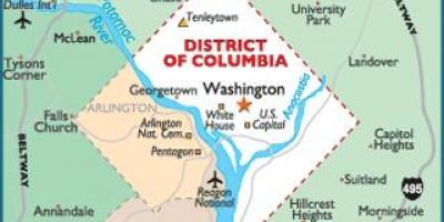 واشنطن العاصمة و ولاية واشنطن خريطة
