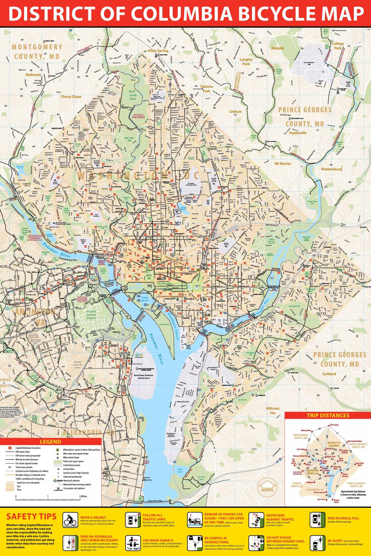 واشنطن الدراجة خريطة