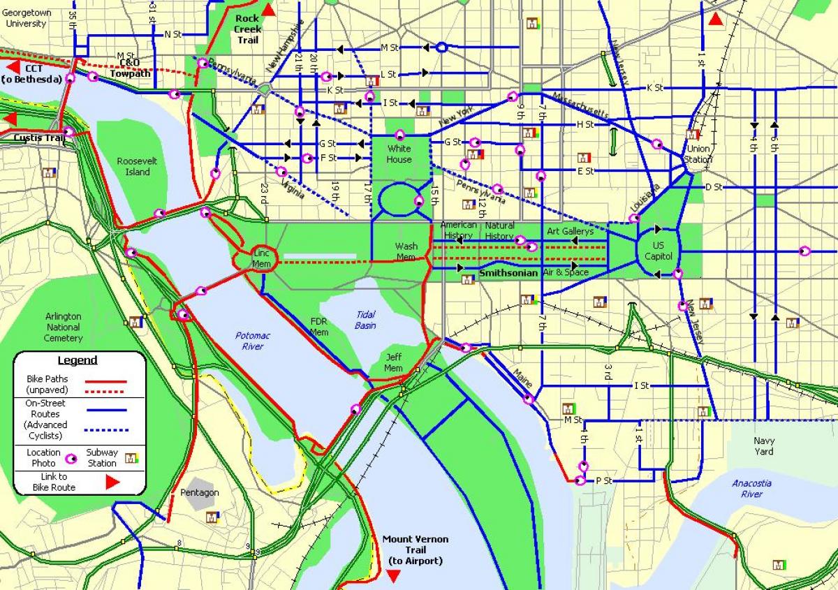 خريطة العاصمة مسار الدراجة