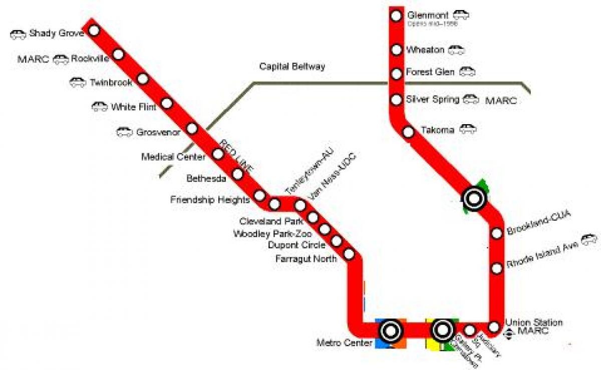 واشنطن العاصمة خط أحمر خريطة