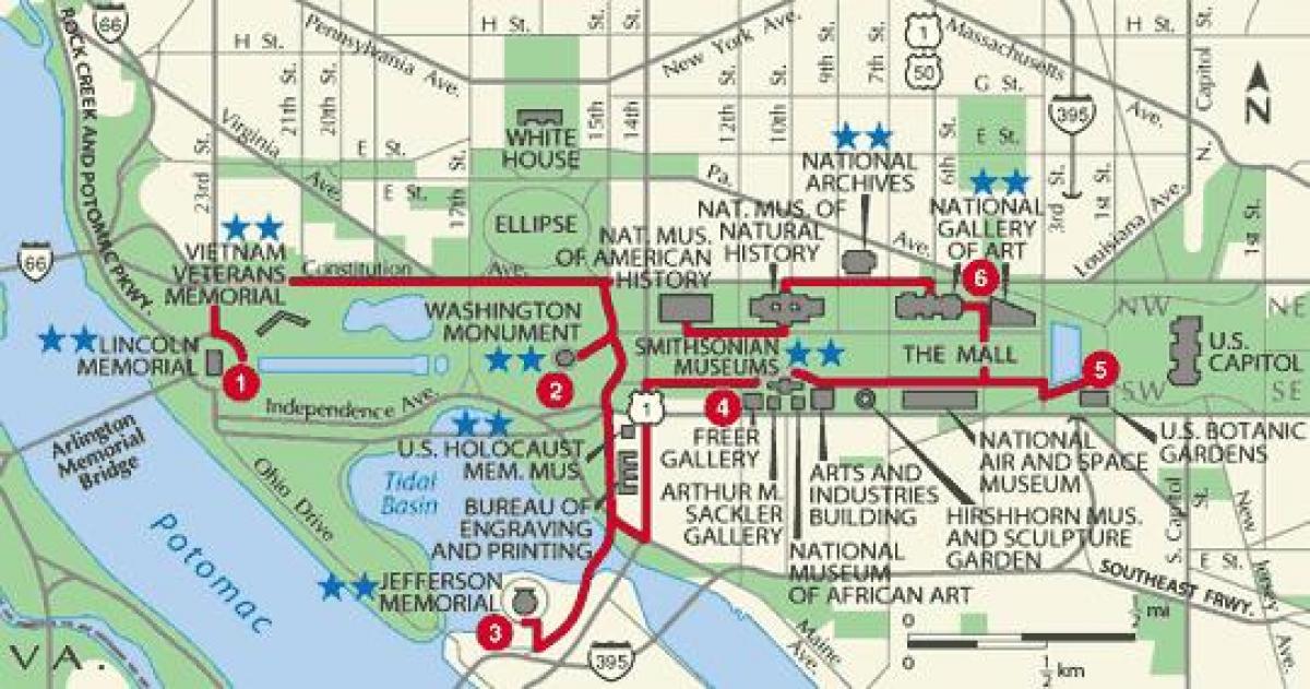 واشنطن المشي خريطة