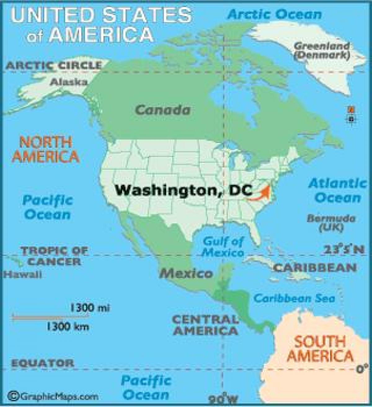 خريطة تبين واشنطن dc