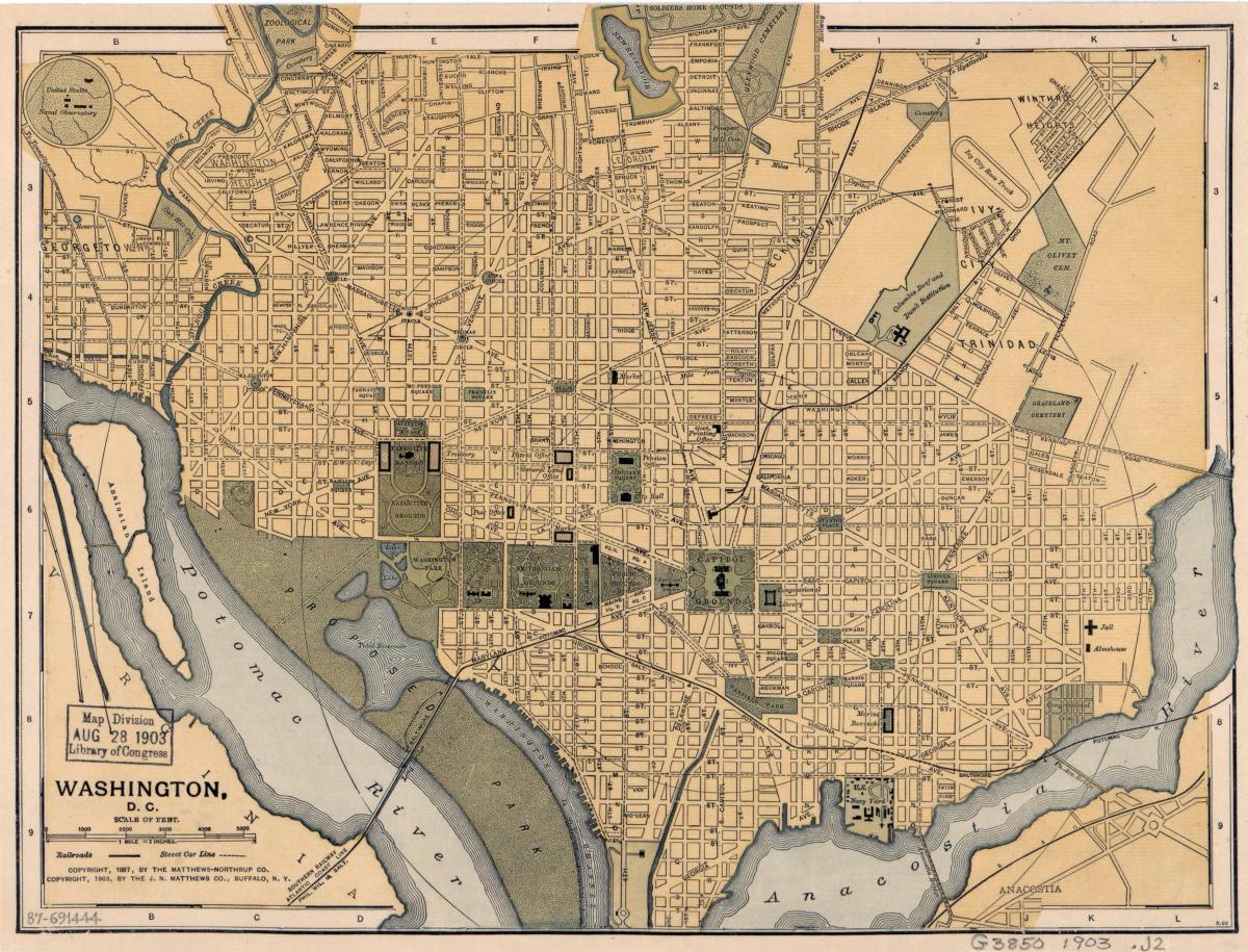 خريطة قديمة واشنطن dc