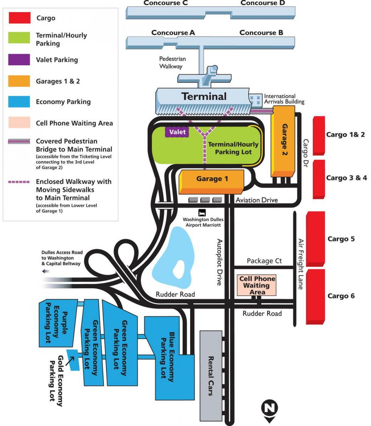 خريطة dulles airport area