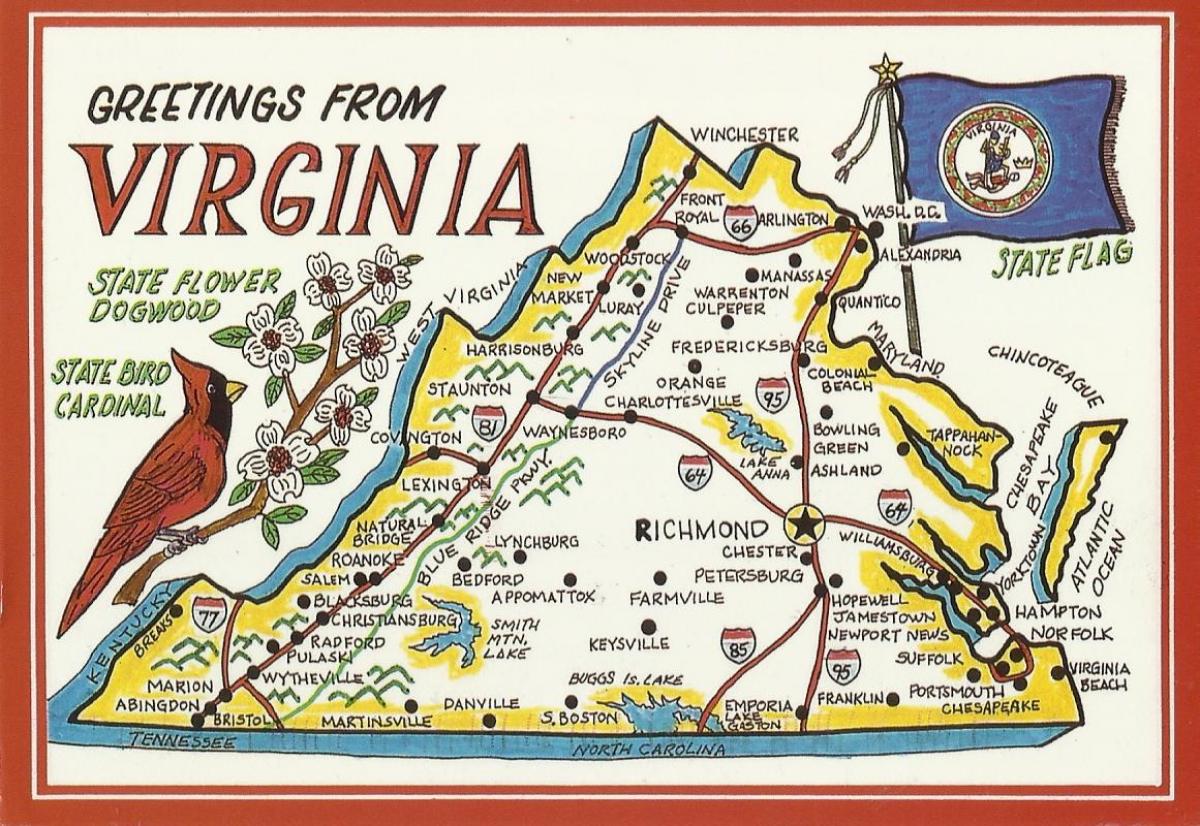 واشنطن فرجينيا خريطة