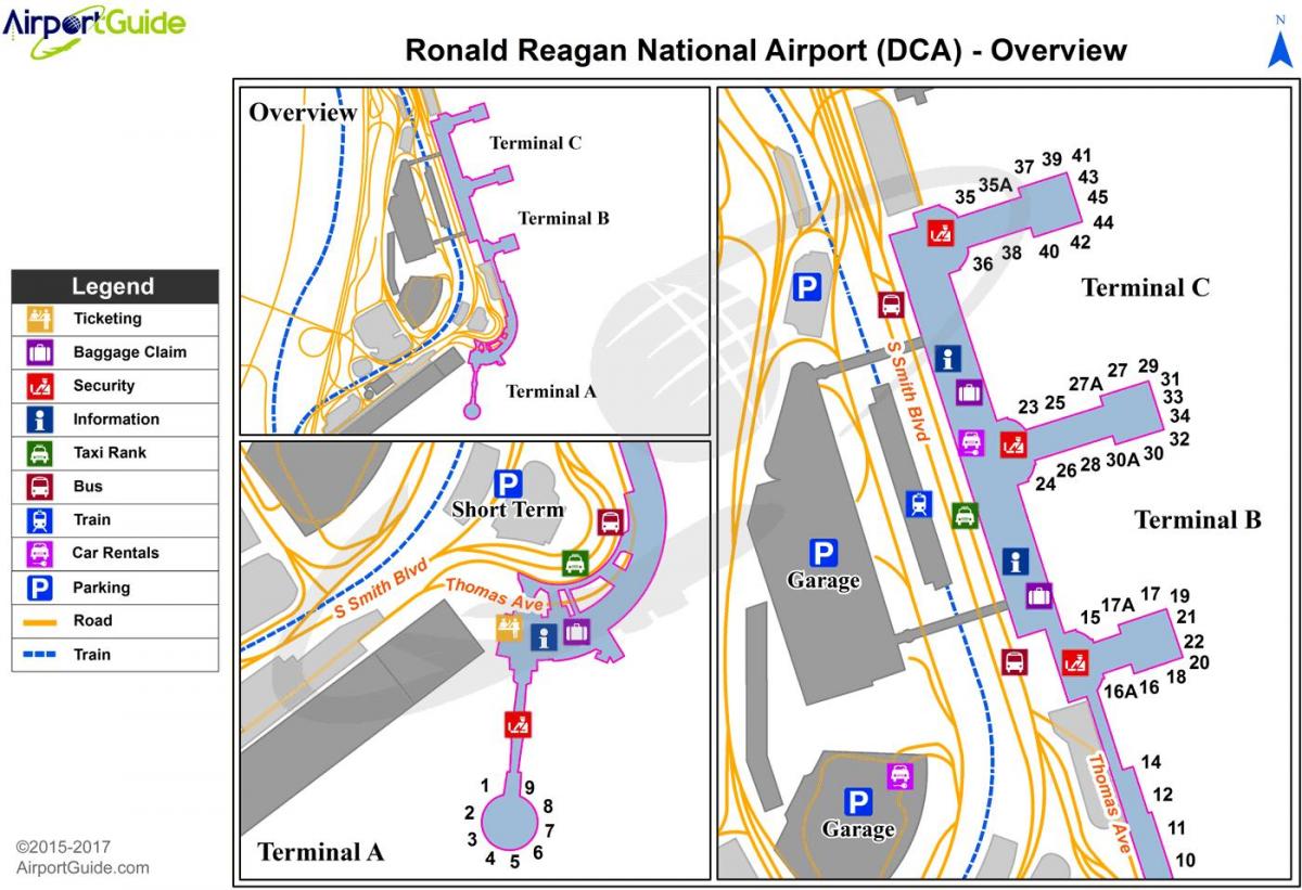 خريطة مطار واشنطن الوطني