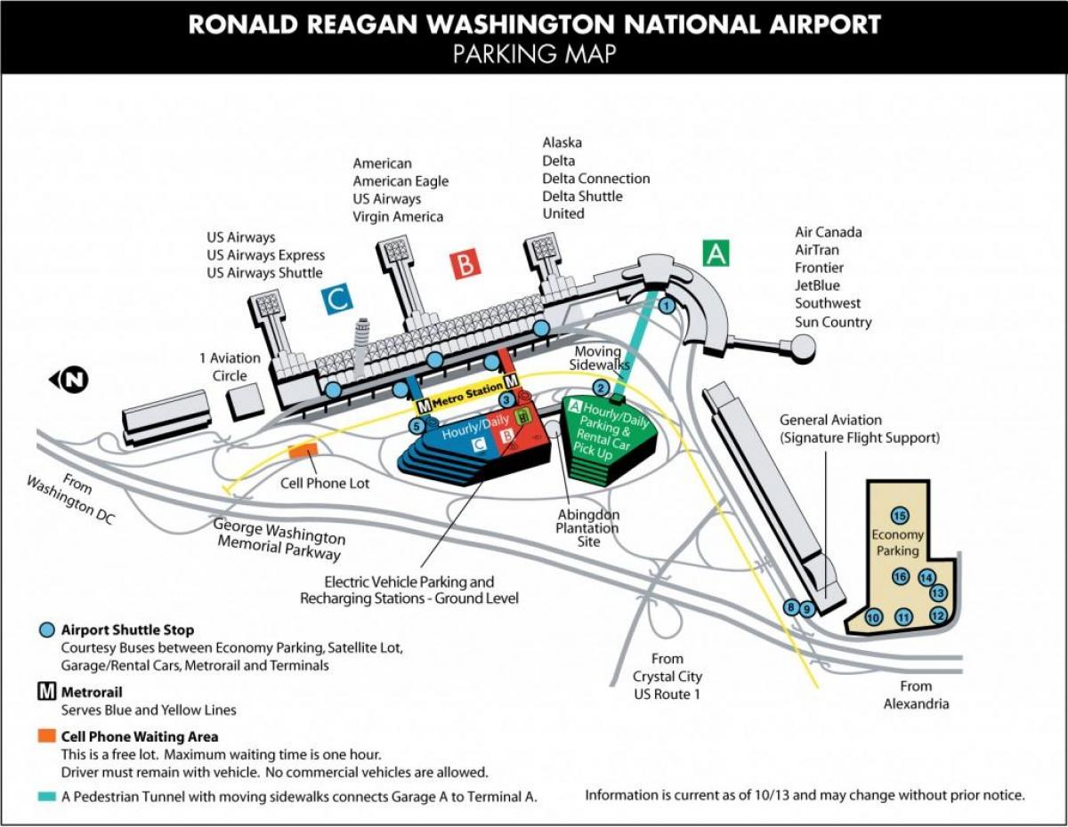خريطة المطارات بالقرب من واشنطن العاصمة