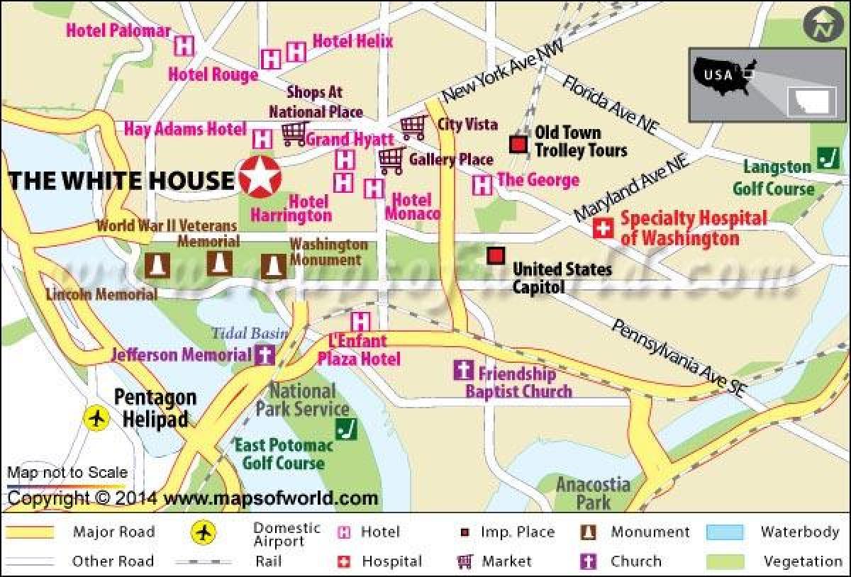 البيت الأبيض dc خريطة