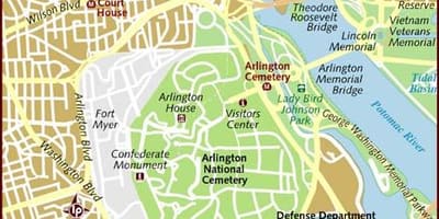 خريطة أرلينغتون واشنطن dc