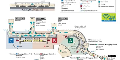 Ronald reagan national airport خريطة