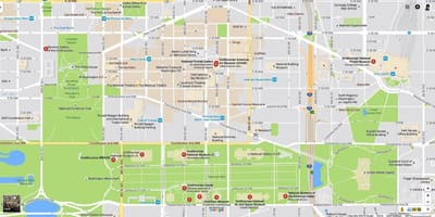 خريطة مول الوطنية والمتاحف